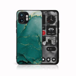 PROTEMIO MY ART Védőburkolat a Nothing Phone 1-hez GREEN MARBLE (145)