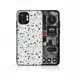 PROTEMIO MY ART Védőburkolat a Nothing Phone 1-hez GREY TERRAZZO (163)
