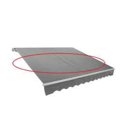Rojaplast tartalék ponyva falra szerelhető 3,95 x 2,5 m-es napellenzőhöz- kiegészítő- szürke