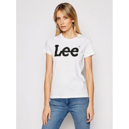 Lee Póló Logo Tee L42UER12 112109470 Fehér Regular Fit