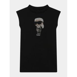 Karl Lagerfeld Kids Hétköznapi ruha Z30076 D Fekete Regular Fit