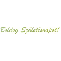 Öntapadós matrica - Boldog születésnapot - Citromsárga