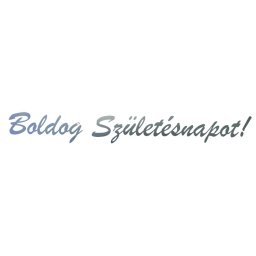 Öntapadós matrica - Boldog születésnapot - Ezüst