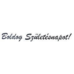 Öntapadós matrica - Boldog születésnapot - Fekete