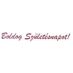 Öntapadós matrica - Boldog születésnapot - Piros