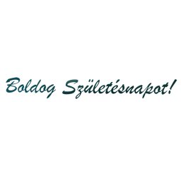 Öntapadós matrica- Boldog születésnapot - Sötétzöld