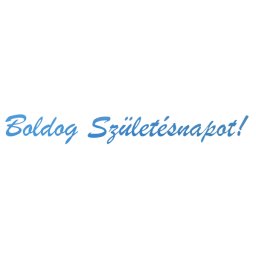 Öntapadós matrica - Boldog születésnapot - Világos kék