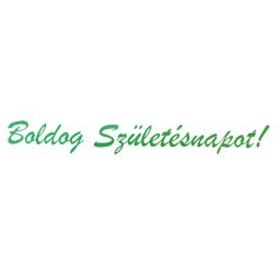 Öntapadós matrica - Boldog születésnapot - Világos zöld