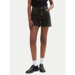 Tom Tailor Denim Farmer rövidnadrág 1041242 Fekete Mom Fit