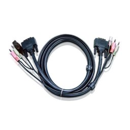 KVM switch Kábel USB DVI Dual Link 1.8m ATEN PN: 2L-7D02UD