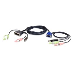 KVM switch Kábel USB VGA-DVI-I Audio 1.8m ATEN PN: 2L-7DX2U