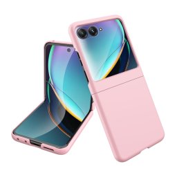 EXTRA PC Műanyag borítás üveggel külső kijelzőhöz Motorola Razr50 Ultra rózsaszín