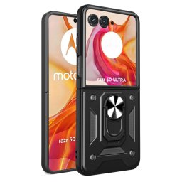 RING Borító tartóval Motorola-hez Razr 50 Ultra fekete