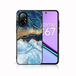 PROTEMIO MY ART Védőburkolat a Realme-hoz C67 BLUE MARBLE (141)