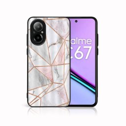 PROTEMIO MY ART Védőburkolat a Realme-hoz C67 PINK MARBLE (143)
