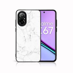 PROTEMIO MY ART Védőburkolat a Realme-hoz C67 WHITE MARBLE (144)