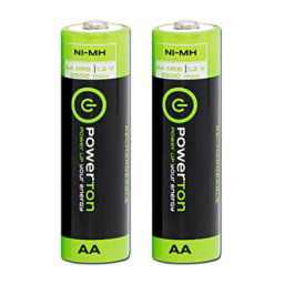 Újratölthető akkumulátor, AA (HR6), 1.2V, 2500mAh, Powerton, buborékcsomagolás, 2 db-os kiszerelésben