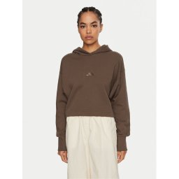 adidas Pulóver ALL SZN French Terry 3-Stripes JI9105 Barna Regular Fit