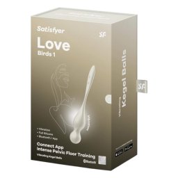 Satisfyer - Love Birds 1 vibrációs gésagolyó páros (fehér) (APP-os)