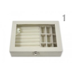 Ékszertartó doboz plüss bevonat 20,5x16cm 3féle 04130 - Ékszertartó díszdoboz