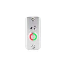 Fémházas kimagasló felületű nyomógomb 60x30x27mm NO (IP65-felületi) - piros-zold LED gyűrű SMB-S001(LED)-rdgn