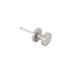 Lapos kör alakú egyenes nyakú gomb, fix, INOX, kerek címmel 4 rögzítési ponttal ZAG-S9167