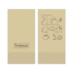 Lucart Eco Natural Szalvéta 33x33cm Jó reggelt 1/8-os 2 rétegű 50 lap/csomag