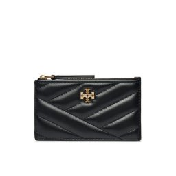 Tory Burch Bankkártya tartó Kira Chevron Zip Card 156556 Fekete