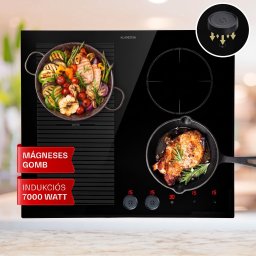 Klarstein Magnichef 4 Flex beépíthető indukciós főzőlap 4 zónás / Flex zóna 7000W üvegkerámia (CP11-MagniChef-4Hy)