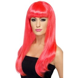 Neon Pink hosszú paróka.