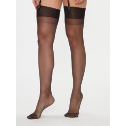 Bluebella Női harisnyák Plain Top Stockings 41459 Fekete
