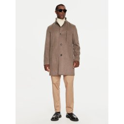 Boss Gyapjú kabát H-Hyde 50525764 Bézs Slim Fit