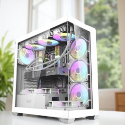 Supreme Silver i7-12700F/32DDR4/2TB NVME SSD/5060 8GB/Vízhűtés/Aquarium Ház Gamer PC +Windows 11/10 Pro