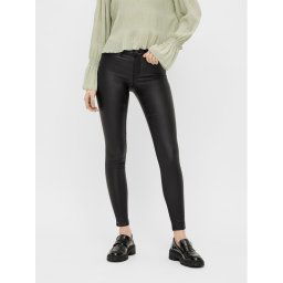 Pieces Műbőr nadrág Shape-Up 17108412 Fekete Skinny Fit