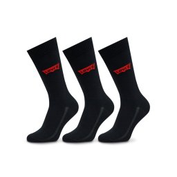 Levi's® 3 pár hosszú szárú férfi zokni 701224674 Fekete