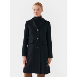 Weekend Max Mara Gyapjú kabát Tevere 2350161433 Fekete Regular Fit