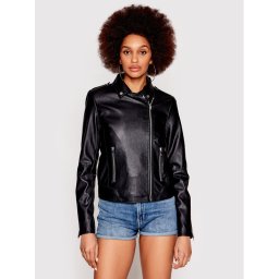 Vila Műbőr dzseki Cara 14044851 Fekete Regular Fit