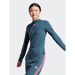 adidas Blúz IU3073 Türkizkék Slim Fit