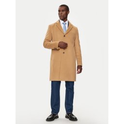 Boss Gyapjú kabát H-Hyde 50525739 Bézs Slim Fit