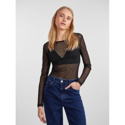 Pieces Blúz 17141116 Fekete Slim Fit