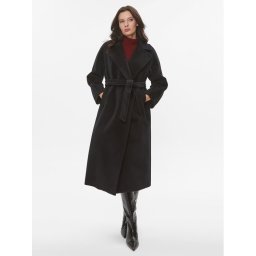 Weekend Max Mara Gyapjú kabát Tempera 2350161233 Fekete Regular Fit