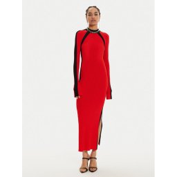 Patrizia Pepe Kötött ruha 8A1338/K9J5-J4D4 Piros Slim Fit