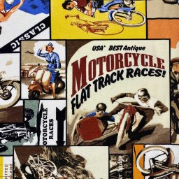 MOTORCYCLE, retro motor, vespa, bicikli mintás lakástextil