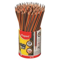 MAPED Grafitceruza radírral, ceruzatartó, HB, háromszögletű, MAPED "Black'Peps"