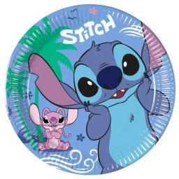 Lilo és Stitch, A csillagkutya papírtányér, party tányér 8 DARABOS, 20 cm FSC Nr2