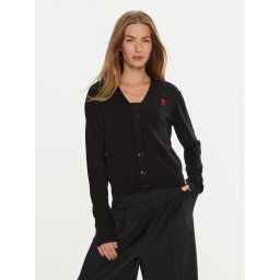 AMI PARIS Kardigán BFFKC111.KN0025 Fekete Regular Fit