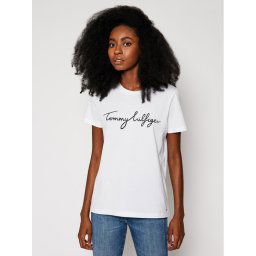 Tommy Hilfiger Póló Heritage Crew Neck Graphic Tee WW0WW24967 Fehér Regular Fit