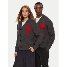AMI PARIS Sweater UKC002018 Szürke Regular Fit