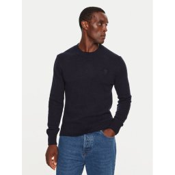AMI PARIS Sweater HKS057.005 Sötétkék Regular Fit