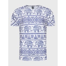 Mr. GUGU & Miss GO Póló Unisex Elephants Pattern Színes Regular Fit